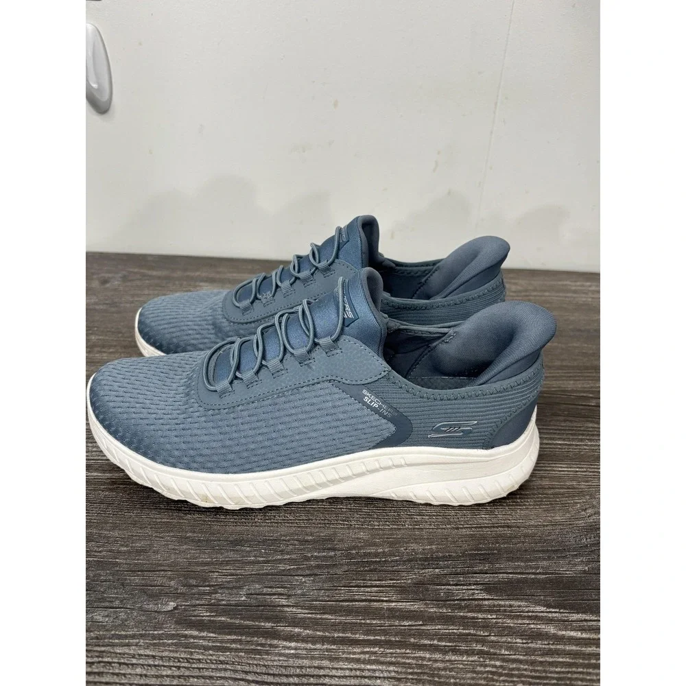 Skechers Shoes Womens Size 9.5 Blue BOBS Slip-Ins Memory Foam Sneaker Low Top